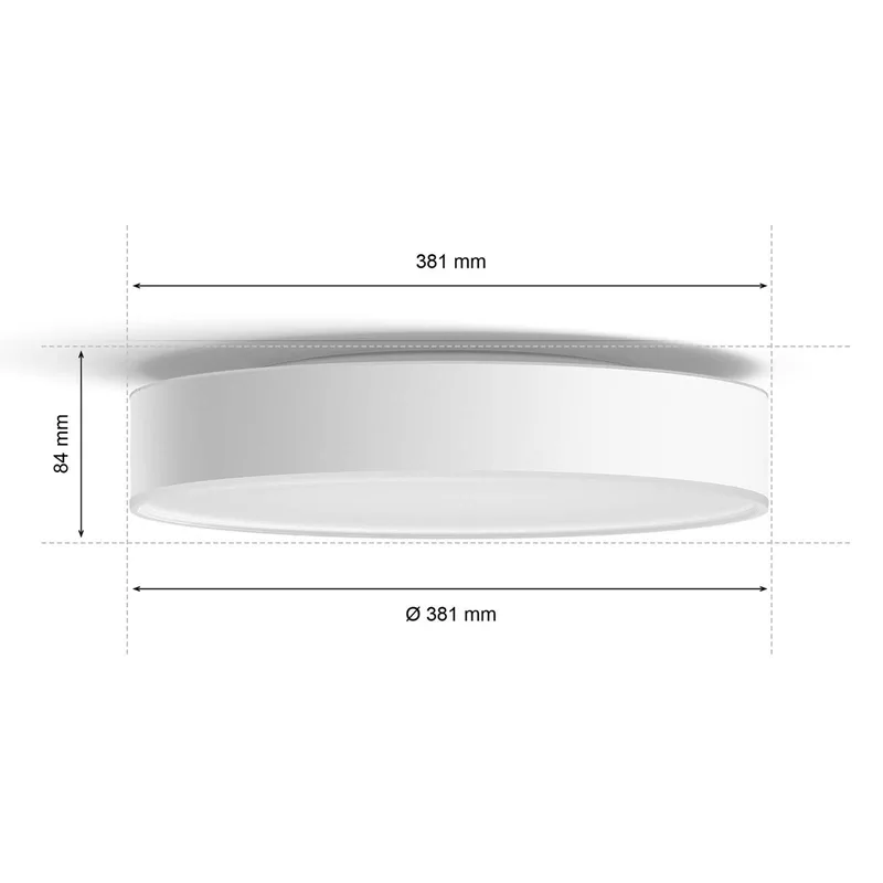 Enrave LED plafondlamp 38,1 cm by Philips Hue in White – product photo 3 of 5