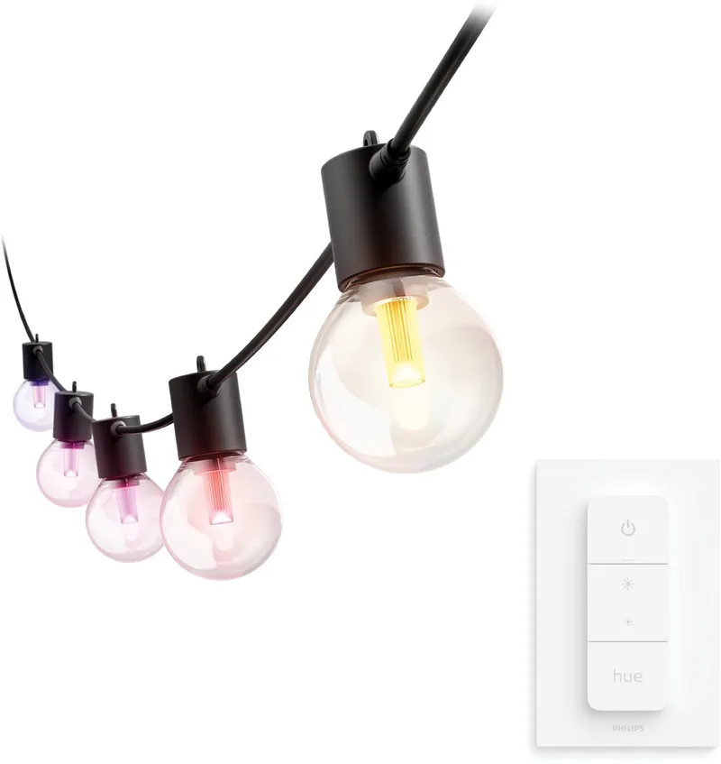 Festavia Lichtslinger 20 Globelampen - 14 meter - Wit en Gekleurd Licht - Incl. Hue Dimmer Switch - Hue White and Color Ambiance by Philips Hue – product photo