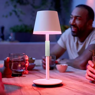 Go LED tafellamp, wit, RGBW de Philips Hue en Blanc, Saliegrijs – photo du produit 3 sur 5