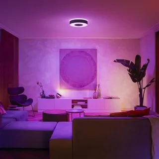 Infuse LED plafondlamp, 38,1 cm, dimbaar. de Philips Hue en Noir – photo du produit 4 sur 5