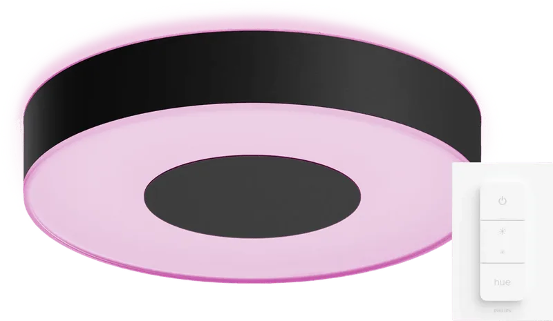 Infuse M plafondlamp White and Color Zwart + dimmer de Philips Hue – photo du produit