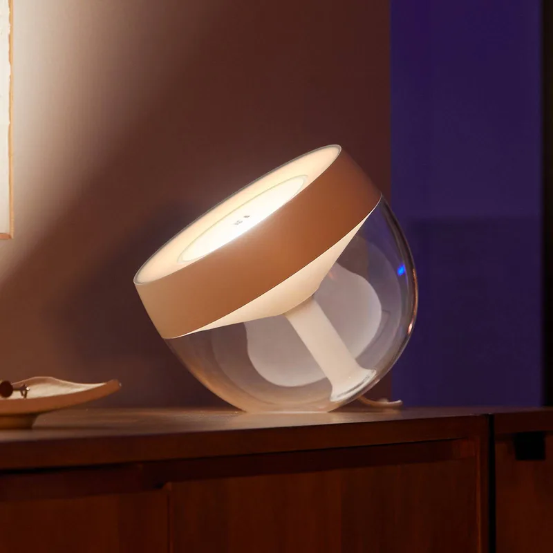 Iris WACA LED tafellamp, wit de Philips Hue en Blanc, Transparent – photo du produit