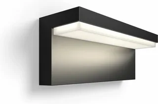 LED Außen-Wandleuchte Outdoor White & Color Ambiance Nyro, Abschaltautomatik, Bluetooth, CCT - über Fernbedienung, Dimmfunktion, Einschlafhilfe, Farbsteuerung, Farbwechsel, Memory, nach Trennung vom Netz, Nachtlichtfunktion, RGB, Smart Home, Timerfunktion, Weckerfunktion, dimmbar über Fe de Philips Hue en Noir – photo du produit 3 sur 5