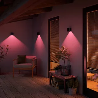 LED buiten wandlamp Resonate, RGBW, IP44 från Philips Hue i Svart – produktbild 4 av 5