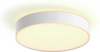 LED Deckenleuchte White Ambiance Devere, für Badezimmer Größe M, 1900lm, Abschaltautomatik, Bluetooth, CCT - über Fernbedienung, Dimmer, Dimmfunktion, Einschlafhilfe, Farbsteuerung, Farbwechsel, Fernbedienung, Infrarot inkl., Memory, nach Trennung vom Netz, Nachtlichtfunktion, Smar de Philips Hue en Blanc – photo du produit 1 sur 5