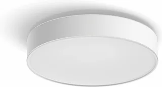 LED Deckenleuchte White Ambiance Devere, für Badezimmer Größe M, 1900lm, Abschaltautomatik, Bluetooth, CCT - über Fernbedienung, Dimmer, Dimmfunktion, Einschlafhilfe, Farbsteuerung, Farbwechsel, Fernbedienung, Infrarot inkl., Memory, nach Trennung vom Netz, Nachtlichtfunktion, Smar de Philips Hue en Blanc – photo du produit 4 sur 5
