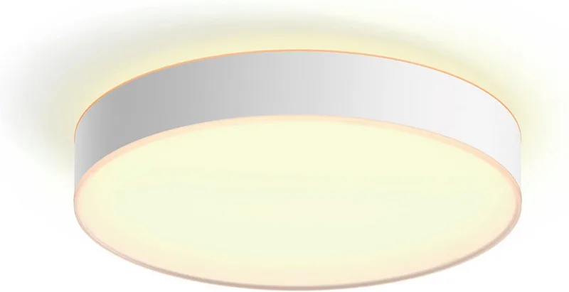LED Deckenleuchte White Ambiance Devere, für Badezimmer Größe L, 3300lm, Abschaltautomatik, Bluetooth, CCT - über Fernbedienung, Dimmer, Dimmfunktion, Einschlafhilfe, Farbsteuerung, Farbwechsel, Fernbedienung, Infrarot inkl., Memory, nach Trennung vom Netz, Nachtlichtfunktion, Smar by Philips Hue in White – product photo 1 of 5