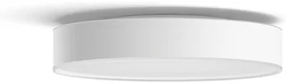 LED Deckenleuchte White Ambiance Devere, für Badezimmer Größe M, 1900lm, Abschaltautomatik, Bluetooth, CCT - über Fernbedienung, Dimmer, Dimmfunktion, Einschlafhilfe, Farbsteuerung, Farbwechsel, Fernbedienung, Infrarot inkl., Memory, nach Trennung vom Netz, Nachtlichtfunktion, Smar de Philips Hue en Blanc – photo du produit 3 sur 5