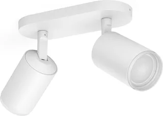 LED Deckenspot White & Color Ambiance Fugato 2er Aufbauspot, Abschaltautomatik, Bluetooth, CCT - über Fernbedienung, Dimmfunktion, Einschlafhilfe, Farbsteuerung, Farbwechsel, Memory, nach Trennung vom Netz, Nachtlichtfunktion, RGB, Smart Home, Timerfunktion, Weckerfunktion, dimmbar über by Philips Hue in White – product photo 3 of 5