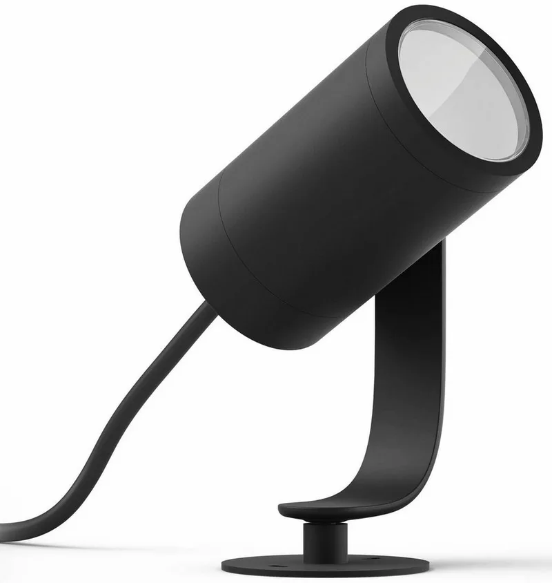 LED Gartenstrahler White & Color Ambiance Lily Spot 1 flg. Erweiterung, Abschaltautomatik, Bluetooth, CCT - über Fernbedienung, Dimmfunktion, Farbsteuerung, Farbwechsel, Leuchtdauer einstellbar, Memoryfunktion, Nachtlichtfunktion, RGB, Smart Home, Timerfunktion, dimmbar über Fern van Philips Hue in Zwart – productfoto 1 van 5