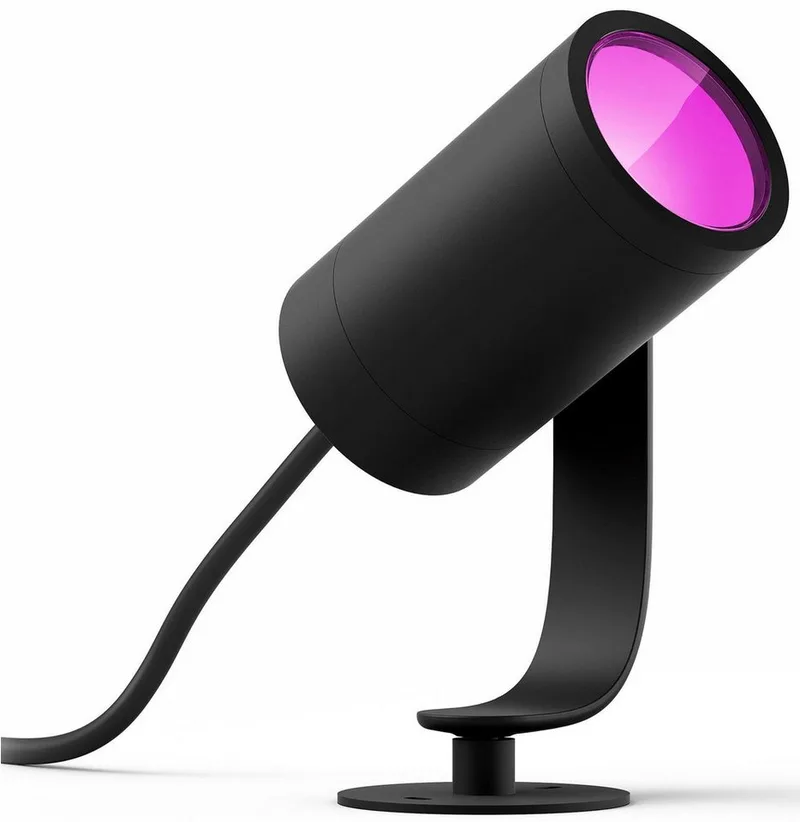 LED Gartenstrahler White & Color Ambiance Lily Spot 1 flg. Erweiterung, Abschaltautomatik, Bluetooth, CCT - über Fernbedienung, Dimmfunktion, Farbsteuerung, Farbwechsel, Leuchtdauer einstellbar, Memoryfunktion, Nachtlichtfunktion, RGB, Smart Home, Timerfunktion, dimmbar über Fern van Philips Hue in Zwart – productfoto 3 van 5