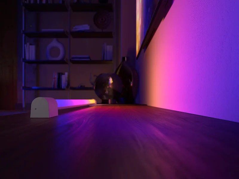 LED Lichtleiste Play Gradient Light Tube 125cm, Abschaltautomatik, Bluetooth, CCT - über Fernbedienung, Dimmfunktion, Farbsteuerung, Farbwechsel, Leuchtdauer einstellbar, Memoryfunktion, Nachtlichtfunktion, RGB, Smart Home, Timerfunktion, dimmbar über Fernbedienung, erweiterbar, mehrere by Philips Hue in White – product photo 4 of 5