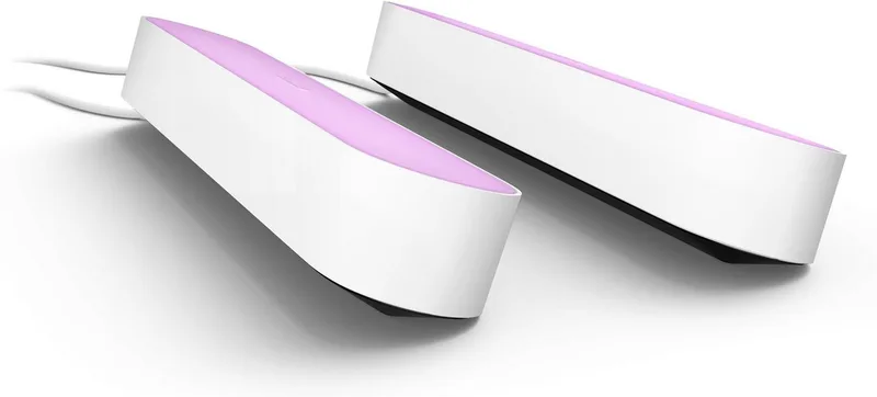 LED Lichtleiste White & Color Ambiance Play Lightbar Doppelpack mit Netzteil, Abschaltautomatik, Bluetooth, CCT - über Fernbedienung, Dimmfunktion, Einschlafhilfe, Farbsteuerung, Farbwechsel, Memory, nach Trennung vom Netz, Nachtlichtfunktion, RGB, Smart Home, Timerfunktion, Weckerfunkti de Philips Hue en Blanc – photo du produit 1 sur 5