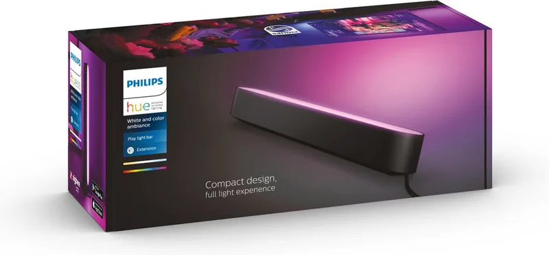 LED Lichtleiste White & Color Ambiance Play Lightbar Erweiterung Abschaltautomatik, Bluetooth, CCT - über Fernbedienung, Dimmfunktion, Einschlafhilfe, Farbsteuerung, Farbwechsel, Memory, nach Trennung vom Netz, Nachtlichtfunktion, RGB, Smart Home, Timerfunktion, Weckerfunktion by Philips Hue in Black – product photo 5 of 5