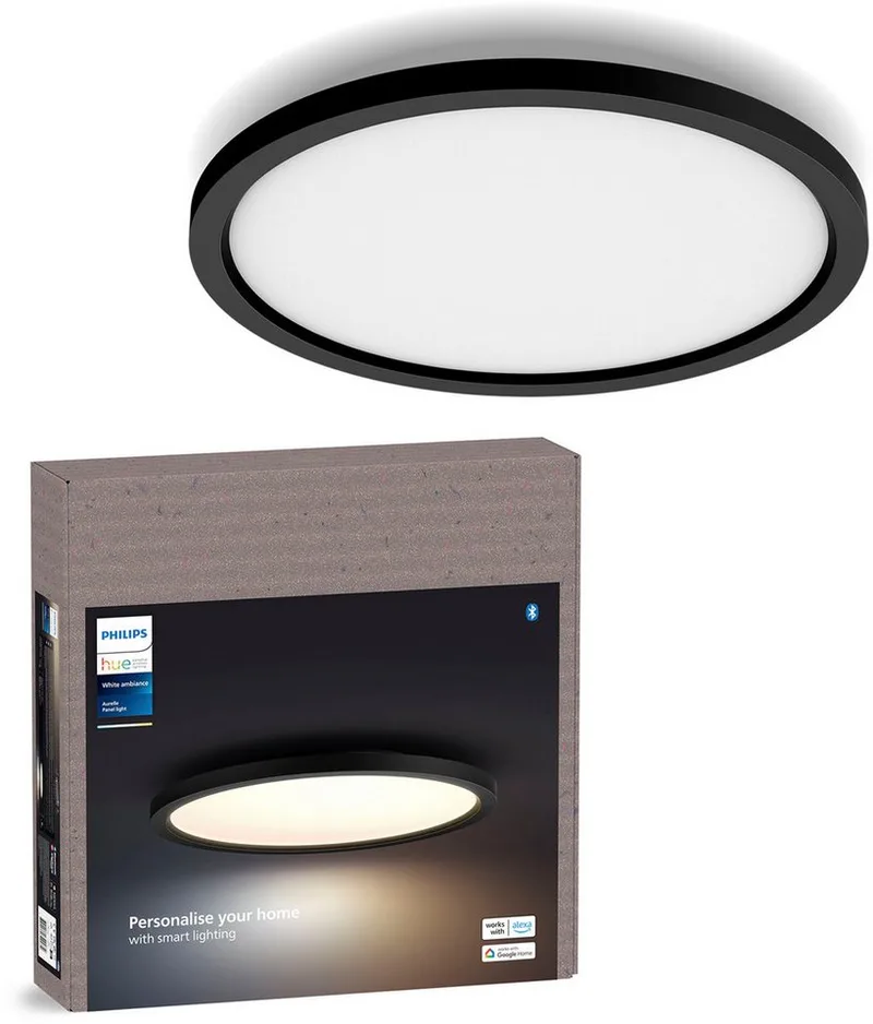 LED Panel White Ambiance Aurelle Panel, Abschaltautomatik, Bluetooth, CCT - über Fernbedienung, Dimmfunktion, Farbsteuerung, Leuchtdauer einstellbar, Memoryfunktion, Nachtlichtfunktion, Smart Home, Timerfunktion, dimmbar über Fernbedienung, erweiterbar, mehrere Helligkeitsstufen, LED fes fra Philips Hue i Sort – produktbillede 3 af 5