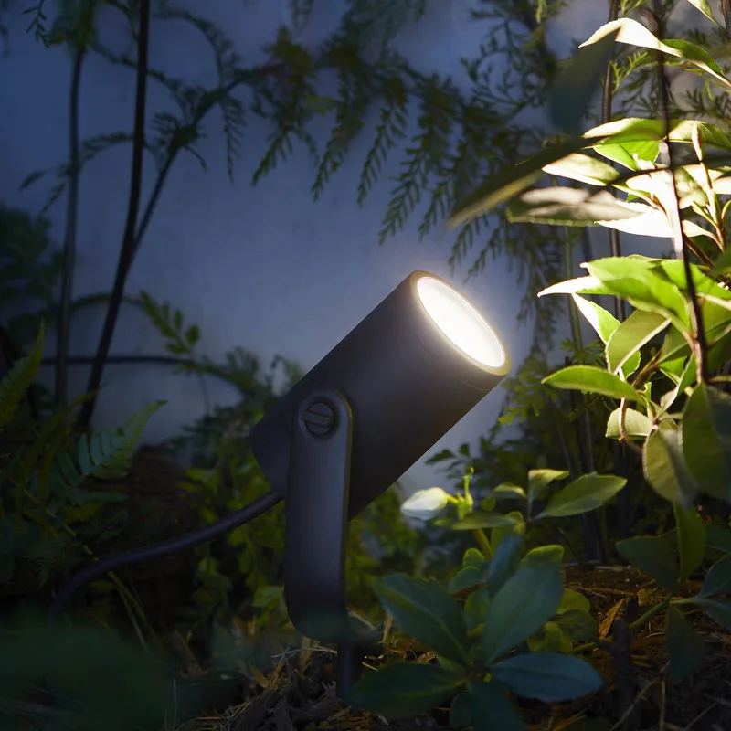 LED spot Lily, set van 3, bridge, RGB, CCT, IP65 by Philips Hue in Black – product photo 2 of 5