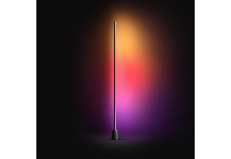 LED Stehlampe Play Stehleuchte, 135 cm, RGBW, Weiß & Farbverläufe, smartes Licht, Abschaltautomatik, Bluetooth, CCT - über Fernbedienung, Dimmer, Dimmfunktion, Farbsteuerung, Farbwechsel, Leuchtdauer einstellbar, Memoryfunktion, Nachtlichtfunktion, RGB, Smart Home, Timerfunktion, Weckerf by Philips Hue in Black – product photo 4 of 5