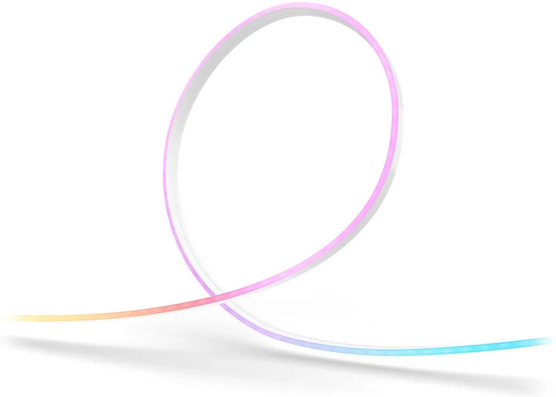 LED-Streifen Essential Flex Gradient LED-Streifen RGBIC farbfähig, lebendige Farben, flexible Innenbeleuchtung, komp. mit gängigen Smart-Home-Assistenten från Philips Hue i Vit – produktbild 2 av 5