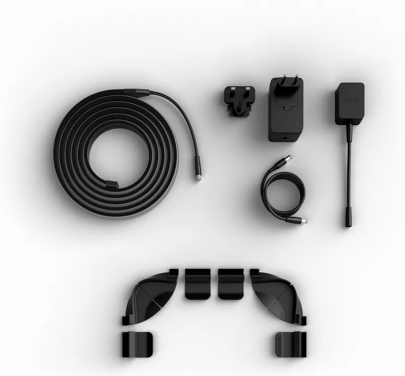 LED-Streifen Play Gradient Lightstrip Pro wahlweise für 65/85/100 Zoll TV, Zuschneidbar, RGBWWIC, weiche Farbverläufe, TV-Synchronisation by Philips Hue in Black – product photo 2 of 5