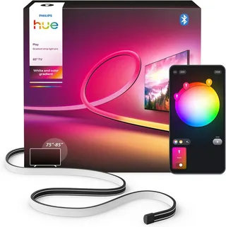 LED-Streifen Play Gradient Lightstrip Pro wahlweise für 65/85/100 Zoll TV, Zuschneidbar, RGBWWIC, weiche Farbverläufe, TV-Synchronisation by Philips Hue in Black – product photo 1 of 5