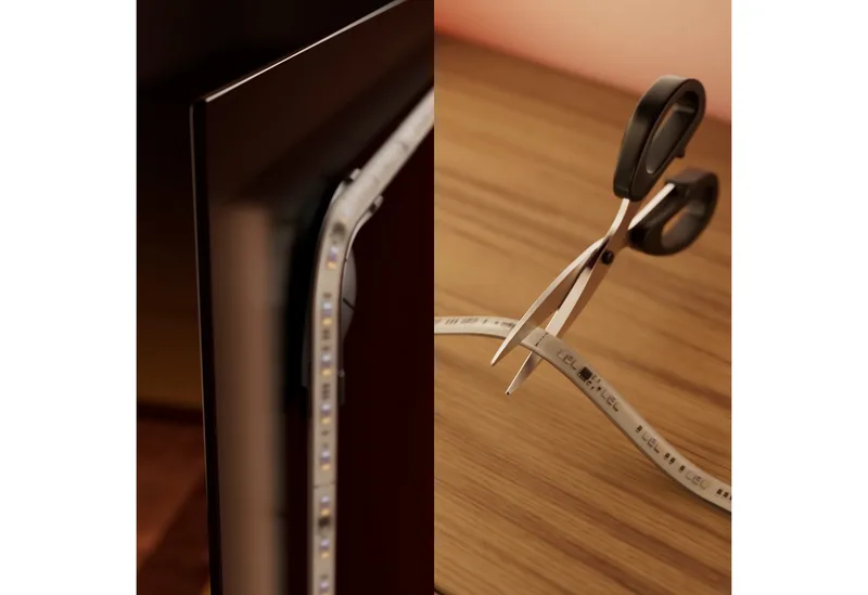 LED-Streifen Play Gradient Lightstrip wahlweise für 65 u. 85 Zoll TV, Zuschneidbar, RGBWWIC, präzise Farben, TV-Synchronisation by Philips Hue in White – product photo 3 of 5