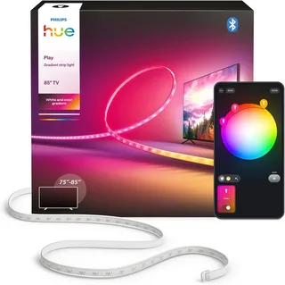 LED-Streifen Play Gradient Lightstrip wahlweise für 65 u. 85 Zoll TV, Zuschneidbar, RGBWWIC, präzise Farben, TV-Synchronisation by Philips Hue in White – product photo 1 of 5