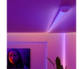 LED Stripe OmniGlow Gradient Premium Lightstrip, Gradient Farbverläufe, App-/Sprachsteuerung, zuschneidbar, Diffusor by Philips Hue in White – product photo 4 of 5