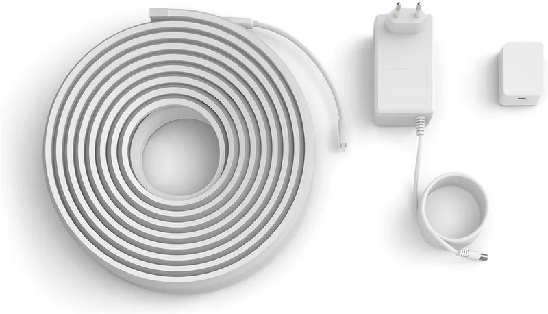Hue Bande LED 8721103089533 CEE: G (A - G) OmniGlow Gradient 60 W RGBICWW de Philips Hue en Blanc – photo du produit 1 sur 2