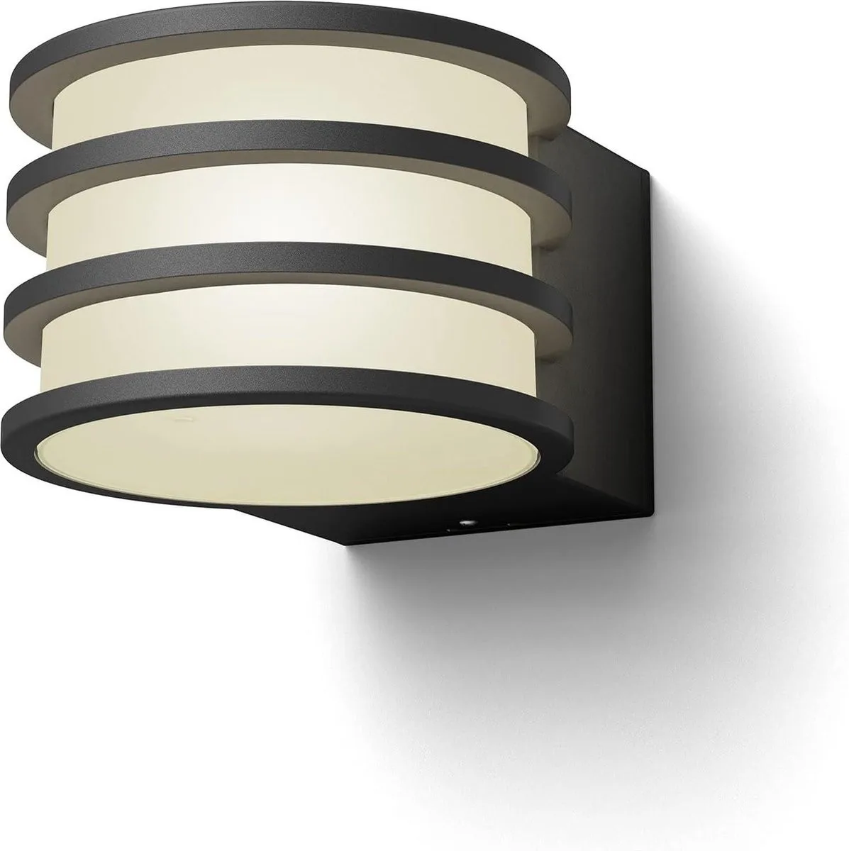 Lucca Wandlamp voor Buitenverlichting, Warmwit LED, IP44 Waterbestendig, Dimbaar, Zwart of Wit de Philips Hue – photo du produit