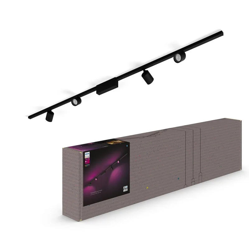 Perifo railsystem 4x spots zwart fra Philips Hue – produktbillede 3 af 5