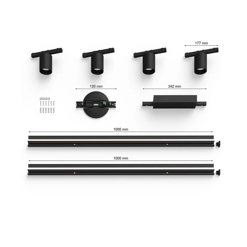 Perifo railsystem 4x spots zwart fra Philips Hue – produktbillede 5 af 5