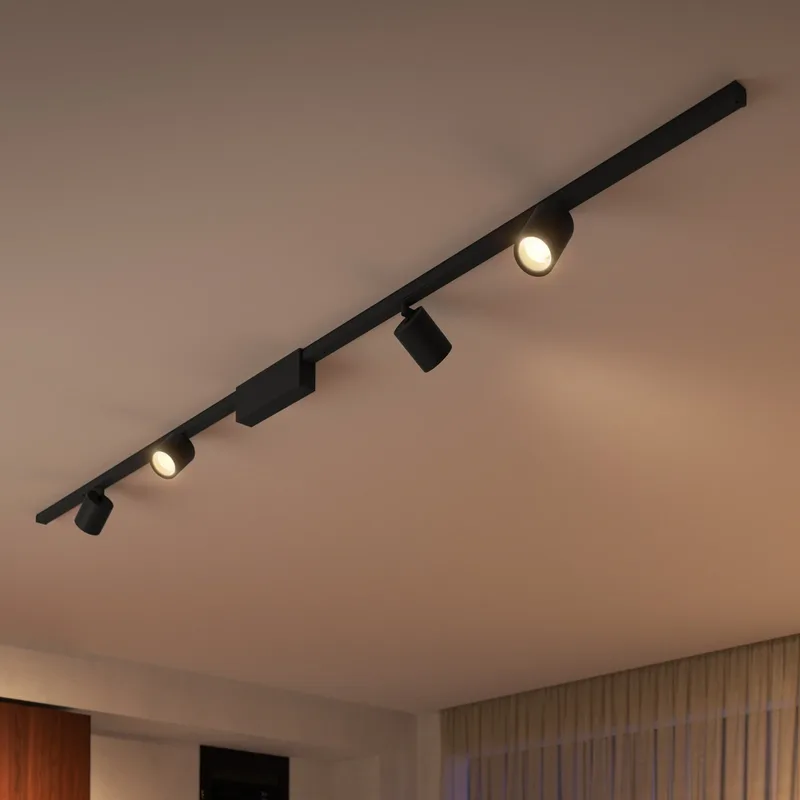 Perifo railsystem 4x spots zwart fra Philips Hue – produktbillede 1 af 5
