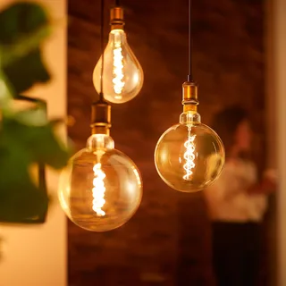 Philips Vintage hanglamp E27, roségoud de Philips Hue en Noir, Roségoud – photo du produit 3 sur 5