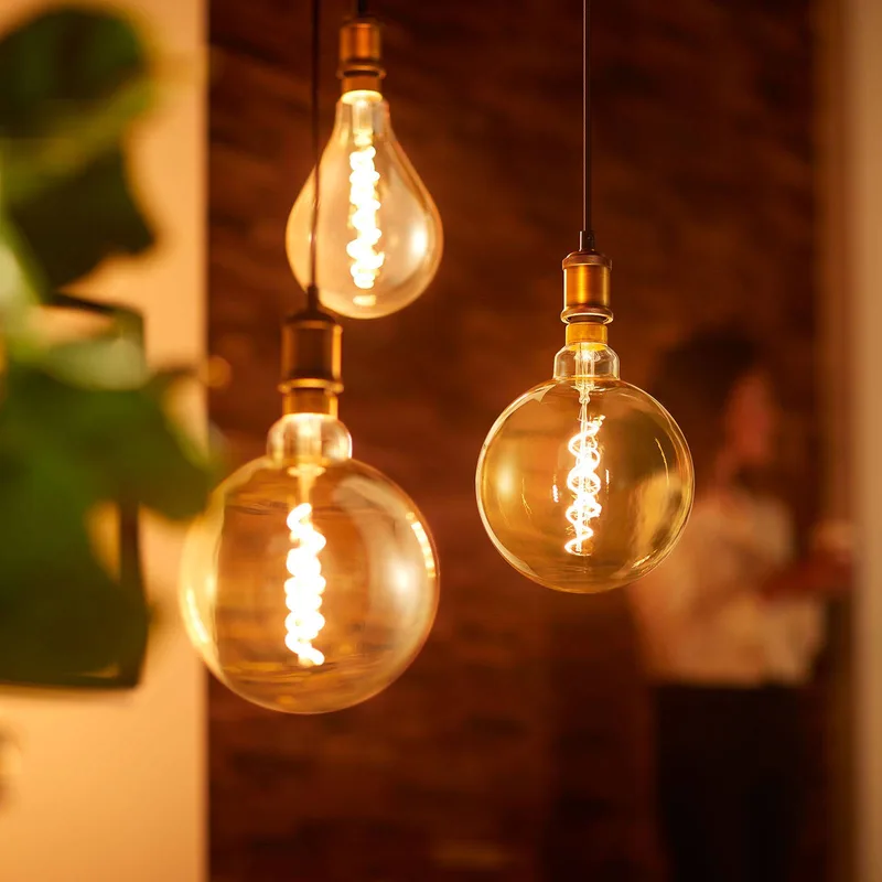 Philips Vintage hanglamp E27, roségoud de Philips Hue en Noir, Roségoud – photo du produit 3 sur 5