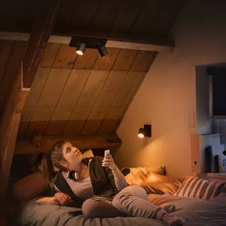 Runner LED spot, 2-lamps, dimschakelaar de Philips Hue en Noir – photo du produit 3 sur 4
