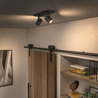 Runner LED spot, 2-lamps, dimschakelaar de Philips Hue en Noir – photo du produit 2 sur 4