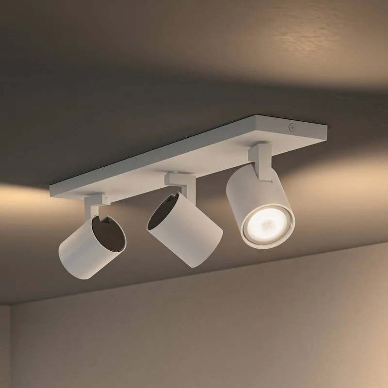 Runner LED-spot, 3-lamps, dimschakelaar von Philips Hue in Weiß – Produktfoto