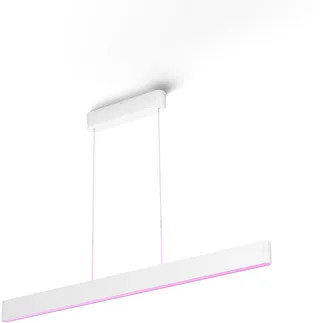 Smarte LED-Leuchte White & Color Ambiance Ensis Pendelleuchte Abschaltautomatik, Bluetooth, CCT - über Fernbedienung, Dimmfunktion, Farbsteuerung, Farbwechsel, Leuchtdauer einstellbar, Memoryfunktion, Nachtlichtfunktion, RGB, Smart Home, Timerfunktion, dimmbar über Fernbedienung, e by Philips Hue in White – product photo 2 of 5