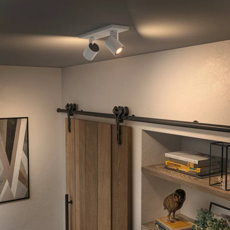 Spot Runner, 2-lamps, GU10, dimmerschakelaar fra Philips Hue i Hvid – produktbillede 2 af 4