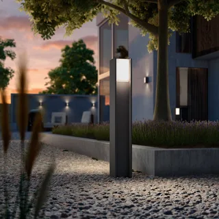 Turaco LED tuinpadverlichting, grijs, regelbaar, slim van Philips Hue in Antraciet, Wit – productfoto 4 van 5