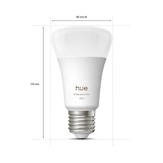 WACA Smart E27 LED, 6 W, 810 lm, CCT RGB set van 2 från Philips Hue – produktbild 3 av 5