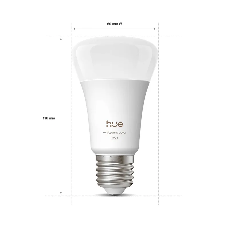WACA Smart E27 LED, 6 W, 810 lm, CCT RGB set van 2 från Philips Hue – produktbild 3 av 5