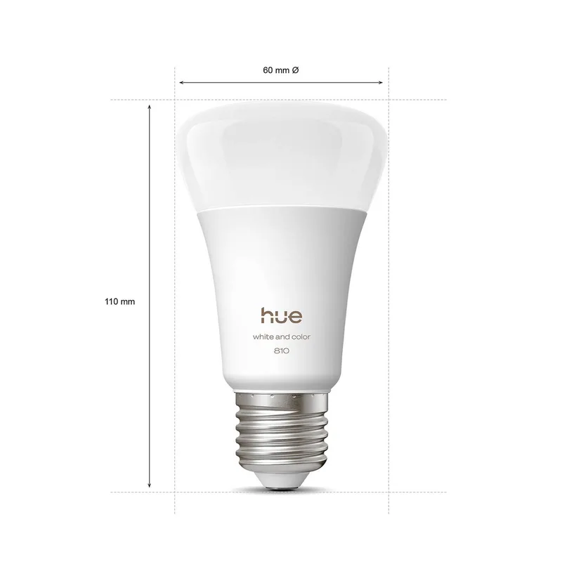 WACA Smart E27 LED, 6 W, 810 lm, CCT RGB set van 4 by Philips Hue – product photo 3 of 5