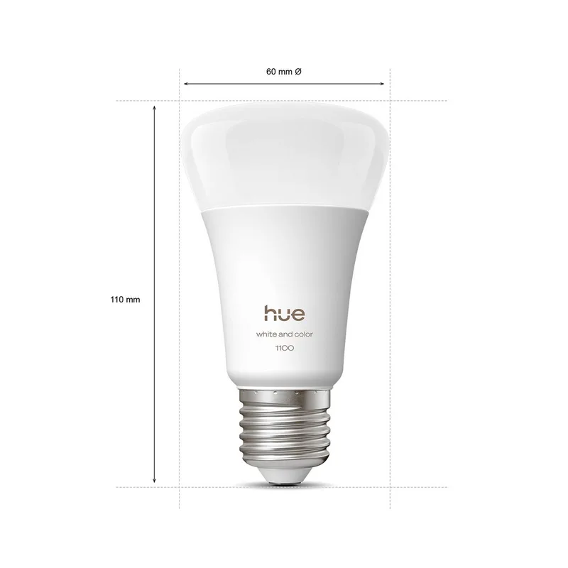 WACA Smart E27 LED, 8,1 W, 1100 lm, CCT, RGB från Philips Hue – produktbild 3 av 5