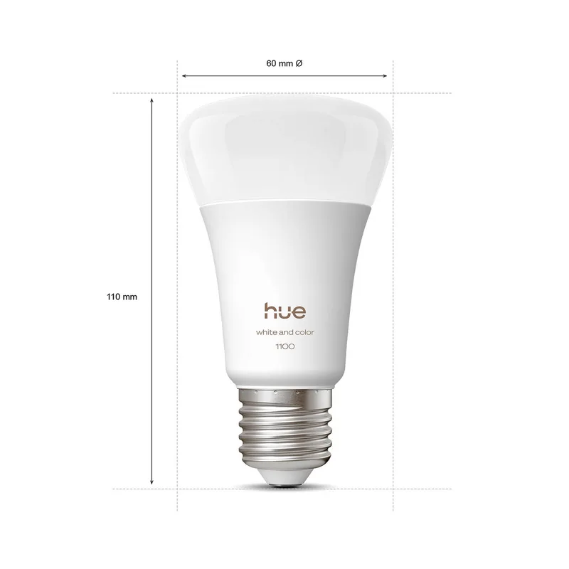 WACA Smart E27 LED 8,1 W 1100 lm CCT RGB set van 2 by Philips Hue – product photo 3 of 5