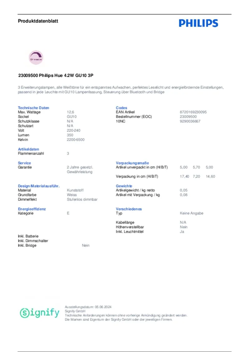 White Ambiance GU10 4,2 W reflectorlamp, set van 3 von Philips Hue – Produktfoto 3 von 3