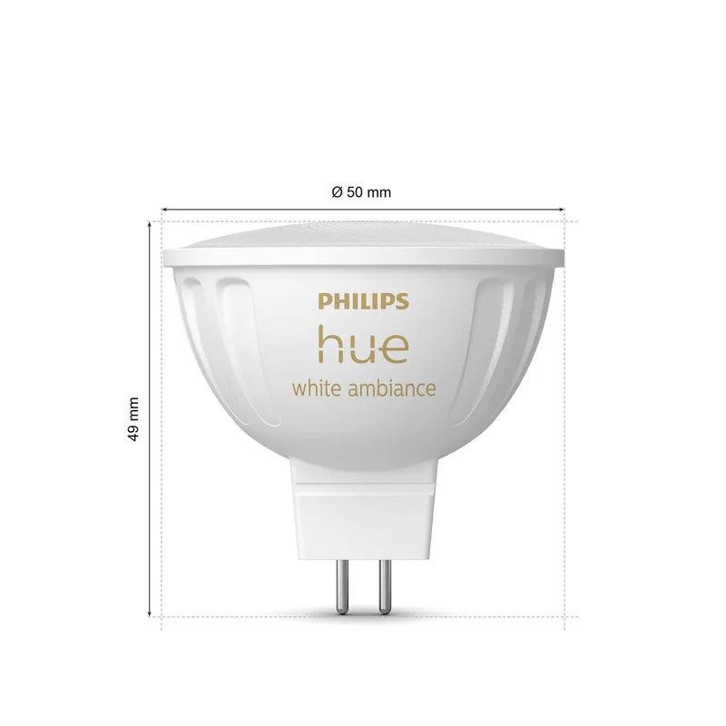 White Ambiance LED lamp 5,1W GU5,3 by Philips Hue in White – product photo 2 of 2