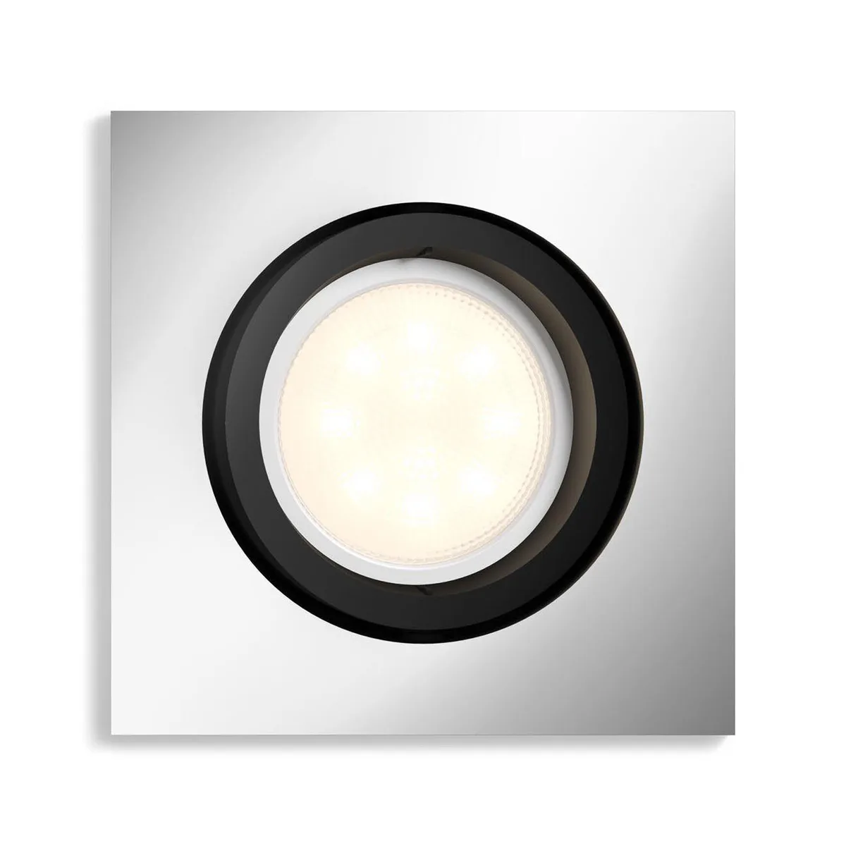 White ambiance Milliskin inbouwspot, vierkant, LED, Bluetooth/Zigbee, GU10 van Philips Hue – productfoto