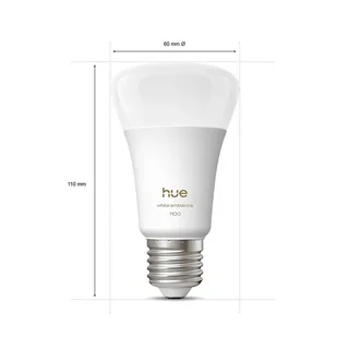 White Ambiance Smart E27 LED, 8,1 W, 1100 lm, CCT från Philips Hue – produktbild 3 av 5
