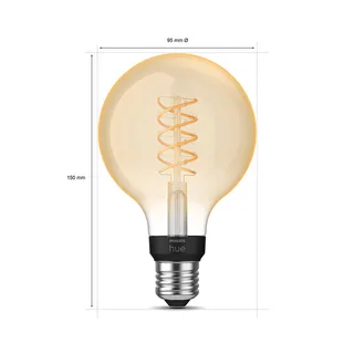 White filament lamp Globe G93 E27 7,2W by Philips Hue – product photo 5 of 5